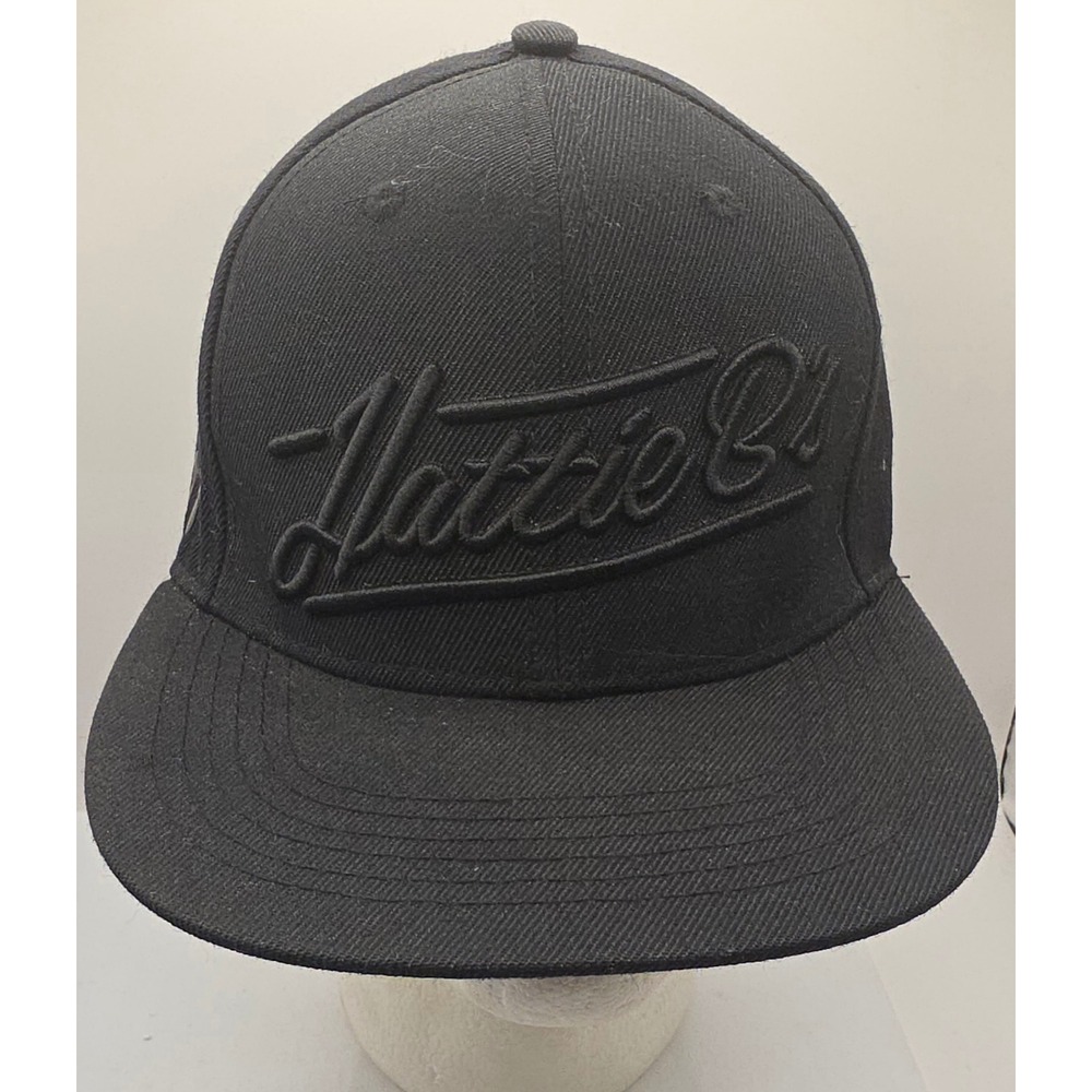 Hattie B's Hot Chicken Snapback Hat Black Cap Flat Brim Plaid Underbrim